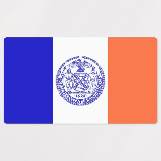 Patriotische Labels mit der Flagge von New York Ci Etiketten (Design 1)