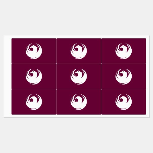 Patriotische Labels mit der Flagge von Phoenix Cit Etiketten (Blatt)