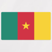 Patriotische Labels mit Flagge Kameruns Etiketten (Design 1)