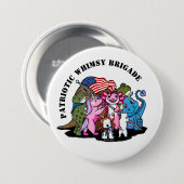 Patriotische Launen-Brigade Button (Vorne & Hinten)