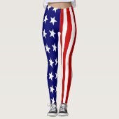 Patriotische Leggings - American Flag Print Women' (Vorderseite)