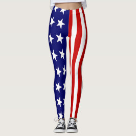 Patriotische Leggings - American Flag Print Women'
