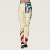 Patriotische Leggings Blau und Rot (Rückseite)