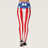 Patriotische Leggings mit hoher Taille (Rückseite)