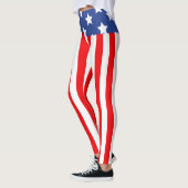 Patriotische Leggings mit hoher Taille (Links)