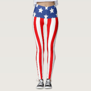 Patriotische Leggings mit hoher Taille