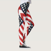 Patriotische Leggings rot weiß und blau (Rechts)