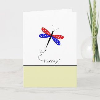 Patriotische letzte Runde Chemo mit Dragonfly Karte