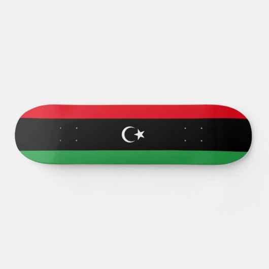 Patriotische libysche Flagge Skateboard (Horizontal)