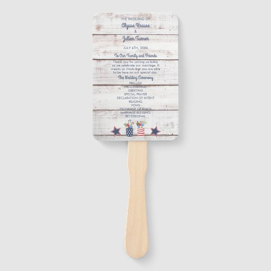 Patriotische Liebe Amerikanische Unabhängigkeitsta Fächer (Vorderseite)