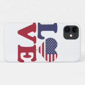 Patriotische Liebe der amerikanischen Flagge Case-Mate iPhone Hülle (Rückseite (Horizontal))