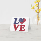 Patriotische Liebe der amerikanischen Flagge Karte (Gelbe Blume)