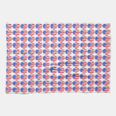 Patriotische Liebe USA 4. Juli US Flagge Handtuch (Horizontal)