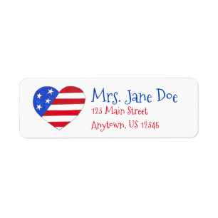 Patriotische Liebe USA Flag Heart Red Blue