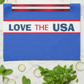 Patriotische Liebe USA Flag Küchentuch (Gefaltet)