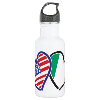 Patriotische Liebe USA und Irland Trinkflasche