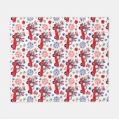 Patriotische LKW- und Feuerwerksmuster Fleecedecke (Vorderseite (Horizontal))