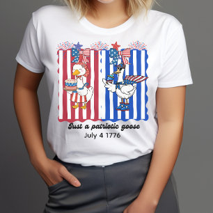 Patriotische lustige Gans Kokette 4. Juli 1776 T-Shirt