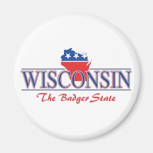 Patriotische Magneten Wisconsins Magnet
