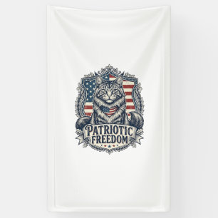 Patriotische Maine Coon Katze Banner