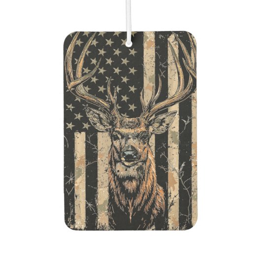Patriotische Majestät: Hirsche im Herzen Autolufterfrischer (Vorderseite)