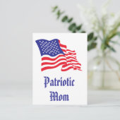 Patriotische Mama/Muttertag Postkarte (Stehend Vorderseite)