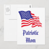 Patriotische Mama/Muttertag Postkarte (Vorne/Hinten)