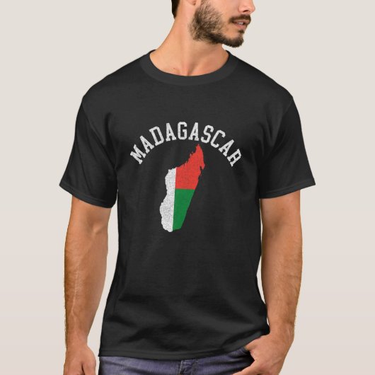 Patriotische Männer Frauen Madagaskar Flag Karte g T-Shirt (Vorderseite)