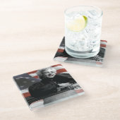 Patriotische Marilyn Glasuntersetzer (Schrägansicht)