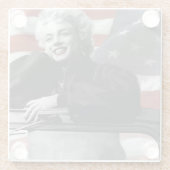 Patriotische Marilyn Glasuntersetzer (Rückseite)