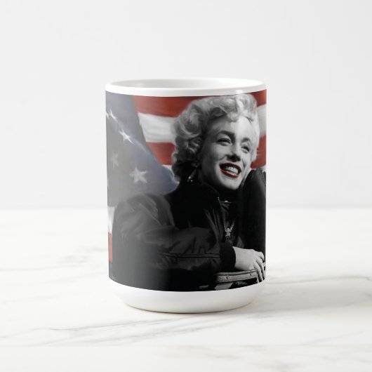 Patriotische Marilyn Kaffeetasse (Mittel)