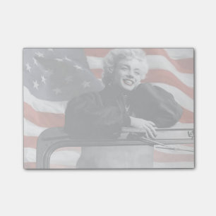 Patriotische Marilyn Post-it Klebezettel
