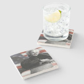 Patriotische Marilyn Steinuntersetzer (Seitenansicht)