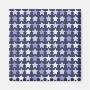 Patriotische marineblaue Sterne Magnet