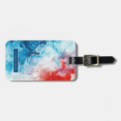 Patriotische Marmormarken Gepäckanhänger (Vorderseite horizontal)