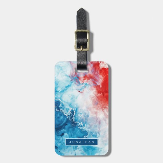 Patriotische Marmormarken Gepäckanhänger (Vorderseite vertikal)