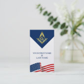 Patriotische Masonic-Visitenkarten | Flag Freemaso Visitenkarte (Stehend Vorderseite)