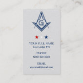 Patriotische Masonic-Visitenkarten | Flag Freemaso Visitenkarte (Rückseite)
