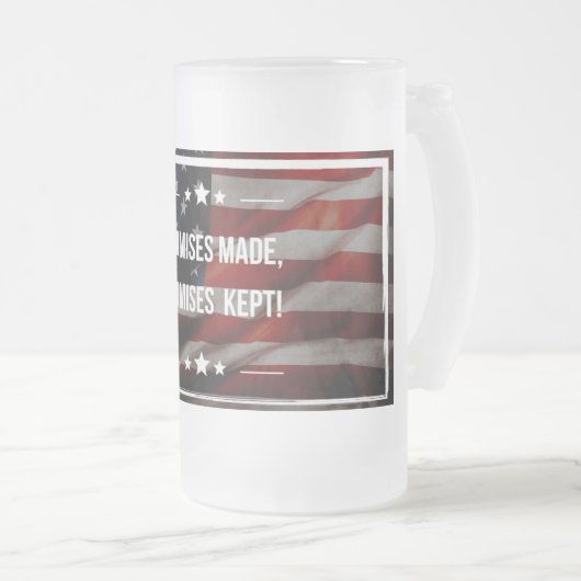Patriotische Mattierte Bier-Tasse Mattglas Bierglas (VorderseiteRechts)