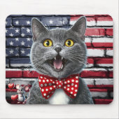 Patriotische Maus und KatzenMaus-Pad Mousepad (Vorne)