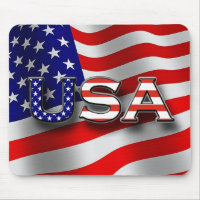 Patriotische Mausunterlage USA mit 3 -