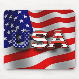 Patriotische Mausunterlage USA mit 3 - Mousepad