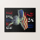 Patriotische Meeresschildkröte USA 250 Jahre ameri Puzzle (Horizontal)