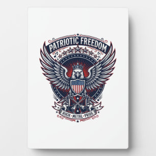 Patriotische Metal Flügel Patriot Musik Rock Metal Fotoplatte