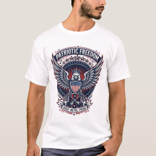 Patriotische Metal Flügel Patriot Musik Rock Metal T-Shirt