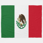 Patriotische Mexikanflagge Fleecedecke (Vorderseite (Horizontal))