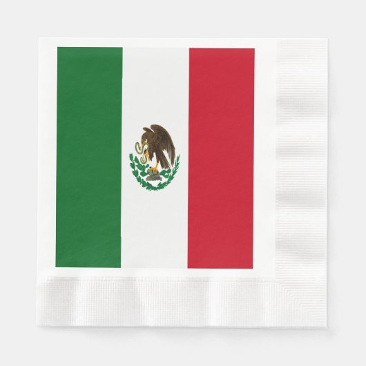 Patriotische Mexikanflagge Serviette (Vorderseite)