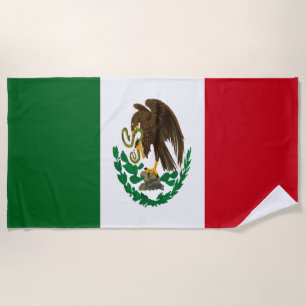 Patriotische Mexikanflagge Strandtuch