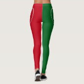 Patriotische Mexikanische Flagge Herz Leggings (Rückseite)