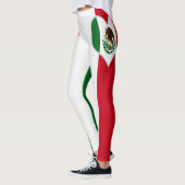 Patriotische Mexikanische Flagge Herz Leggings (Links)